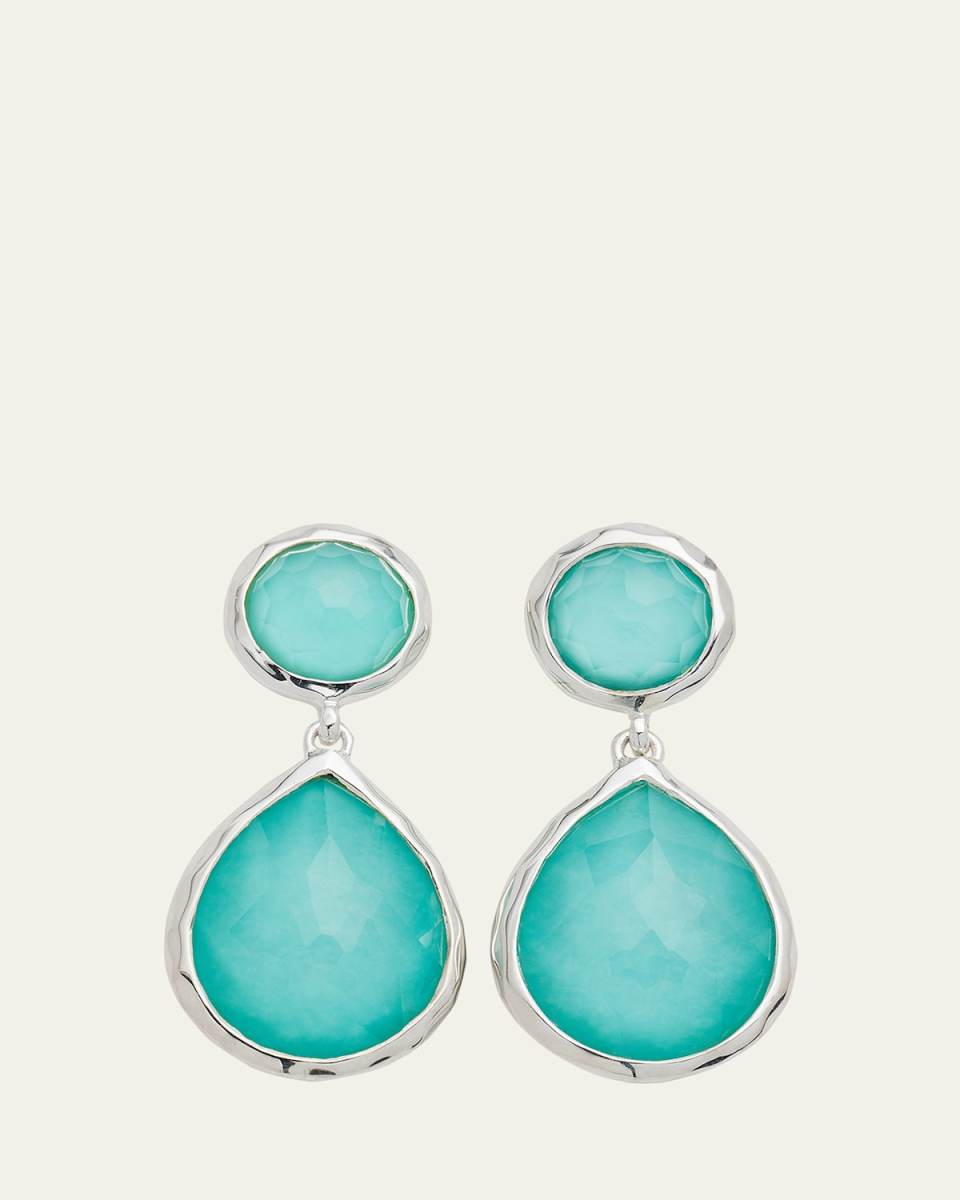 2-Stone Earrings in Sterling Silver
